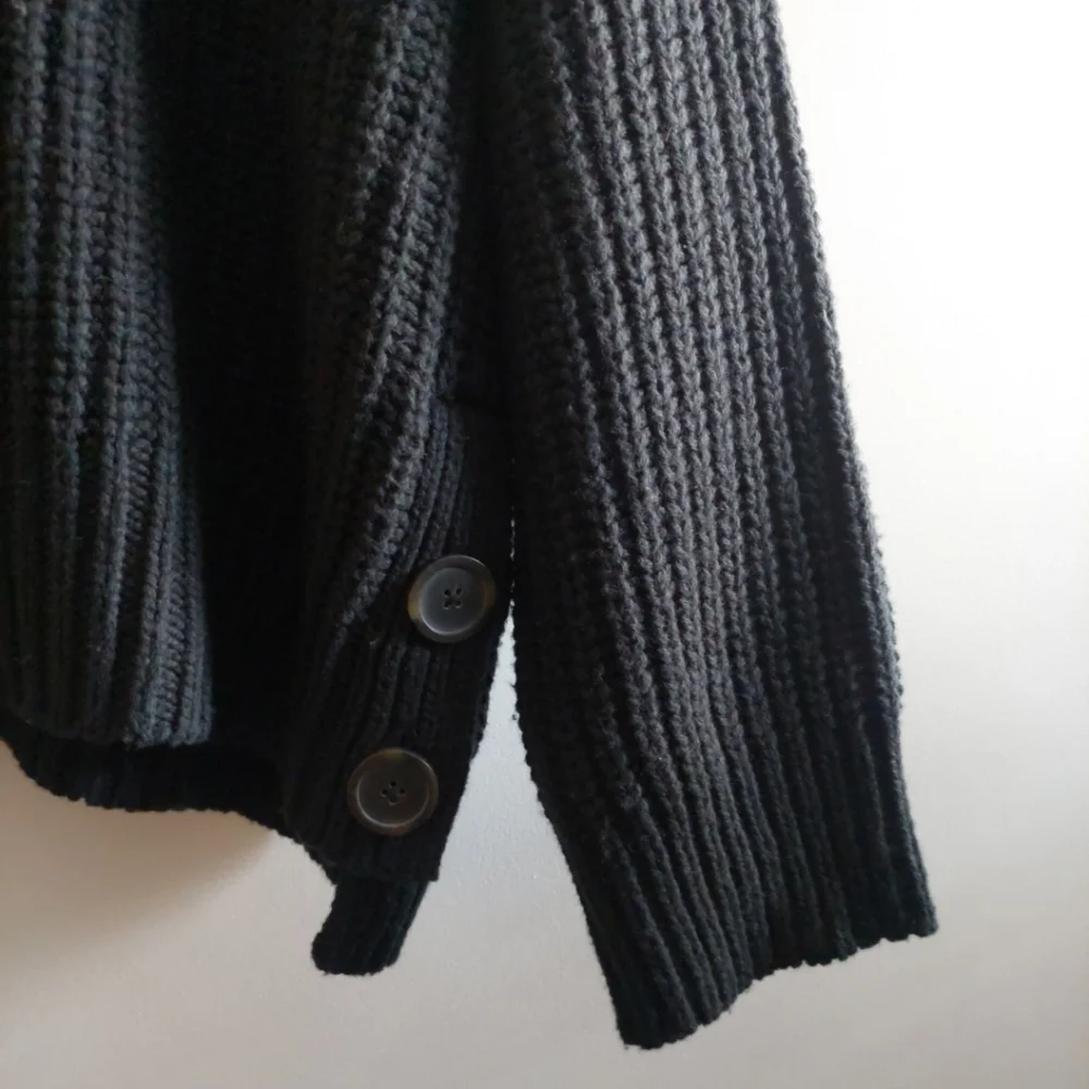Madewell wool blend Mock Neck chunky knit relaxed sweater 3X - Picture 4 of 9